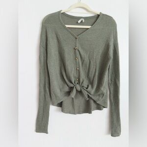 Mudd Button Up Knit Long Sleeve Top